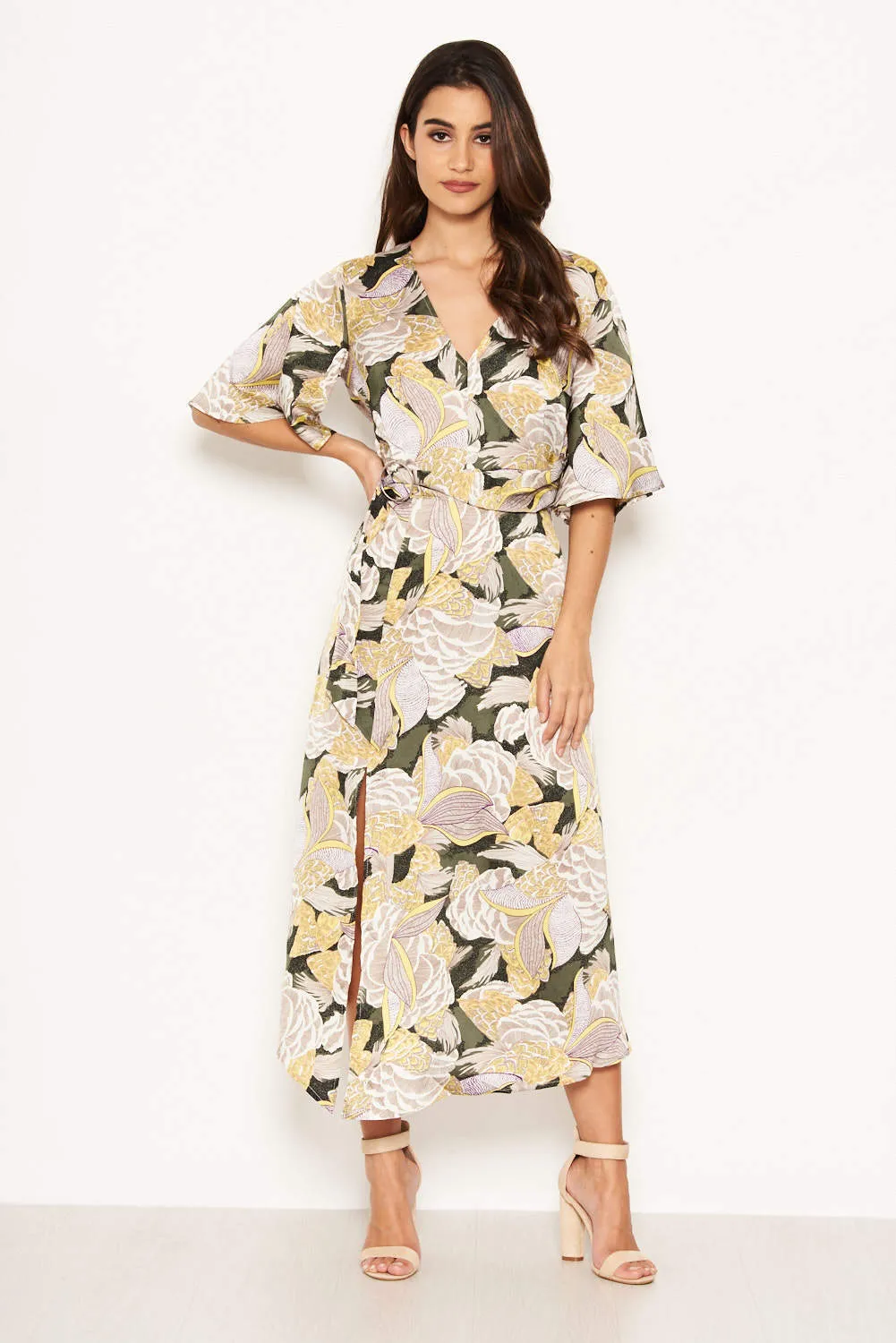 Green Printed Split Maxi Dress sold by AX Paris product image thumbnail 2