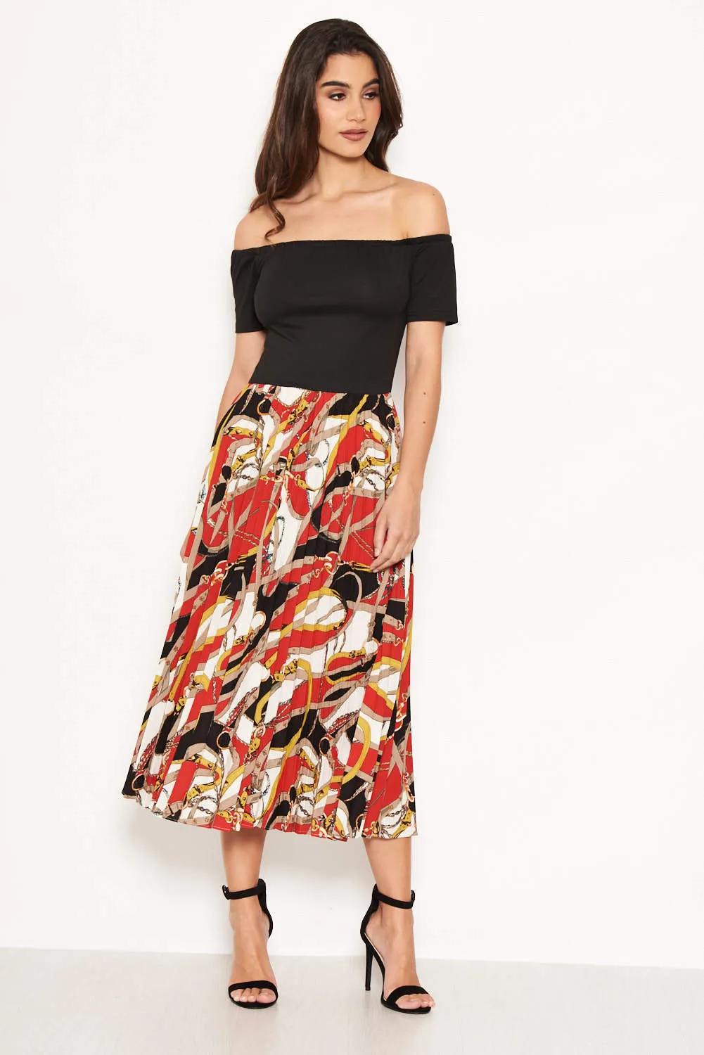 2 in 1 Bardot Chain Print Dress sold by AX Paris product image thumbnail 4