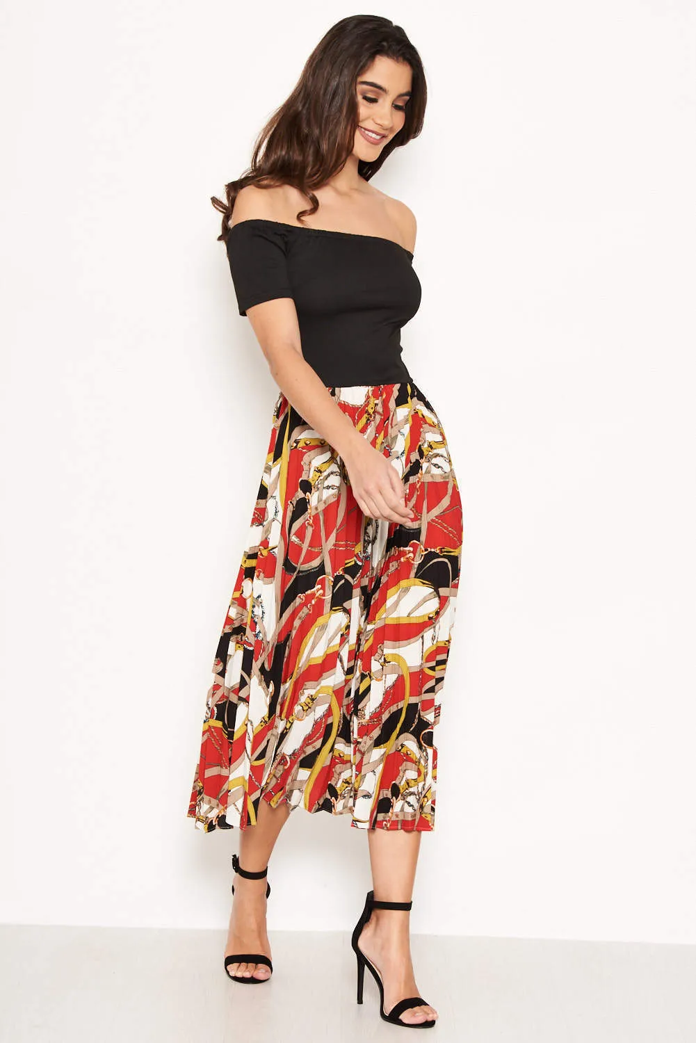 2 in 1 Bardot Chain Print Dress sold by AX Paris