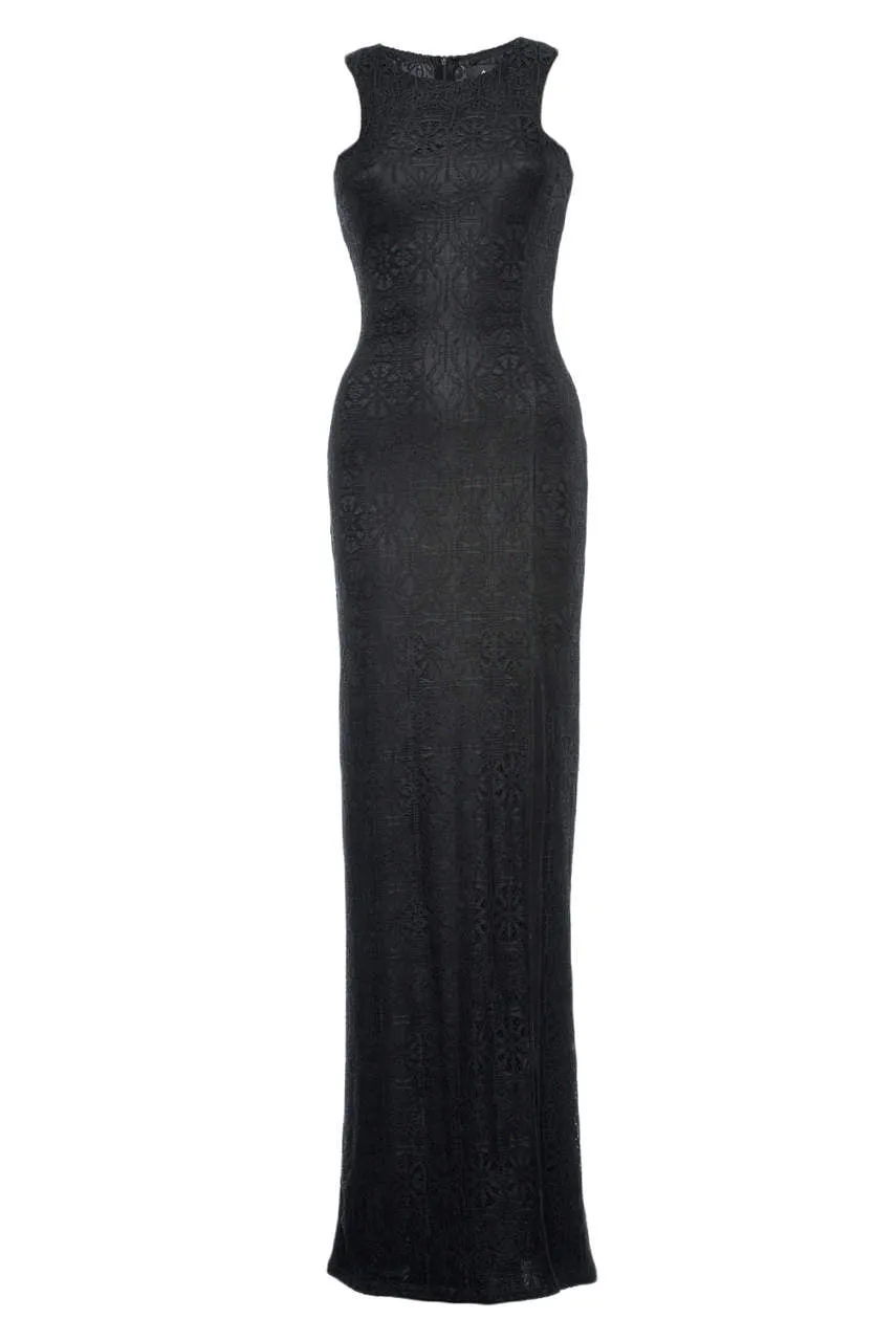 Black Lace Fish Tail Maxi Dress sold by AX Paris product image thumbnail 4