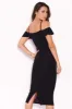 Black Midi Dress With Frill Detail sold by AX Paris