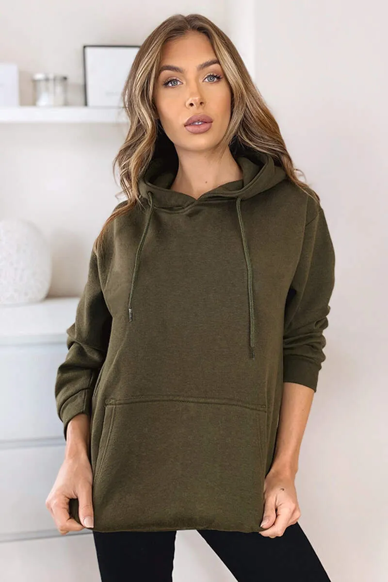 Khaki Oversized Hoodie sold by AX Paris