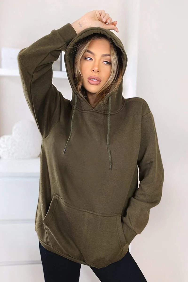 Khaki Oversized Hoodie sold by AX Paris product image thumbnail 3