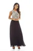 Nude Maxi Crochet Dress with Lace Overlay sold by AX Paris