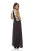 Nude Maxi Crochet Dress with Lace Overlay sold by AX Paris