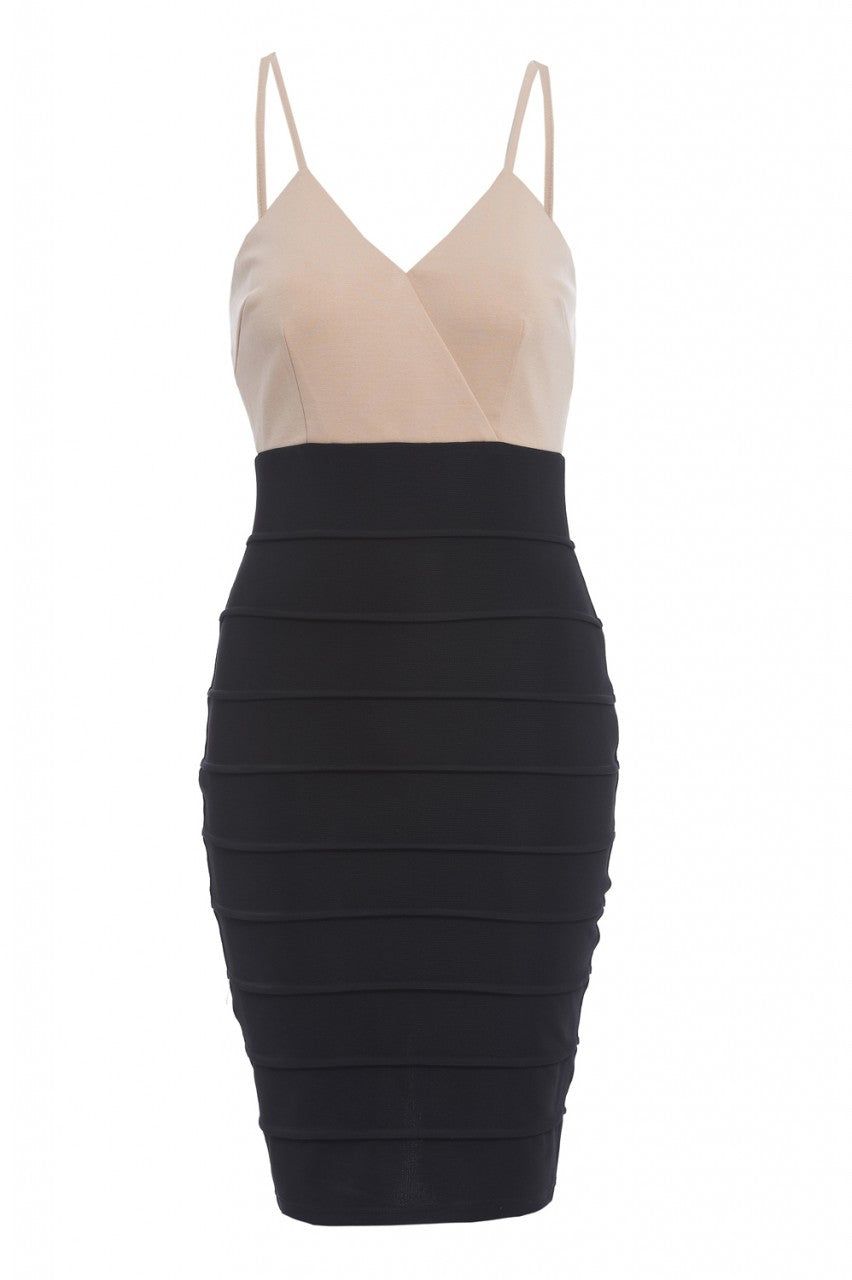Cross Front Contrast Bodycon sold by AX Paris product image thumbnail 4