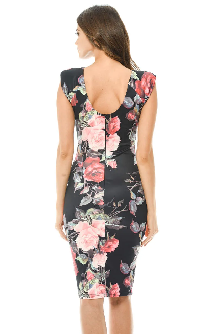 Black Printed Midi Dress sold by AX Paris product image thumbnail 3