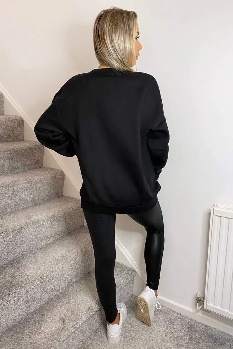 Black Paris Sweatshirt sold by AX Paris product image thumbnail 4