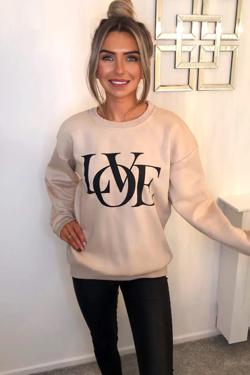 Stone LOVE Sweatshirt sold by AX Paris