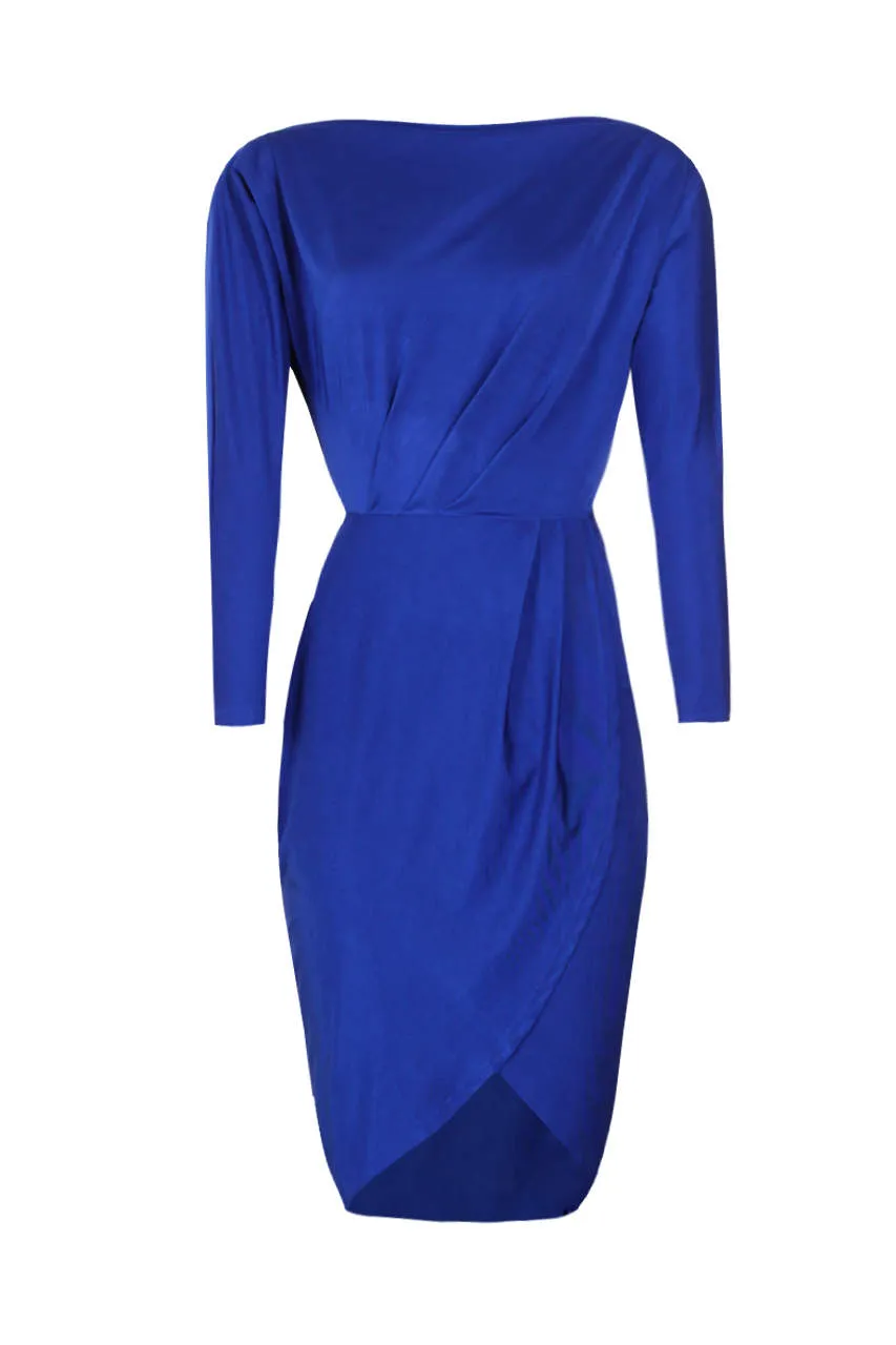 Blue Wrap Midi Dress sold by AX Paris product image thumbnail 4