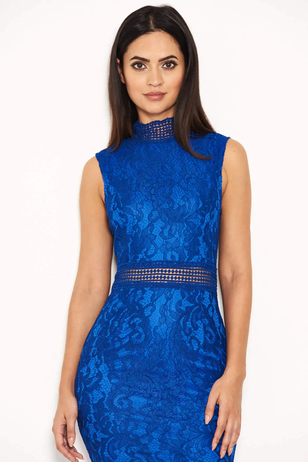 Blue Lace Midi Dress sold by AX Paris product image thumbnail 4