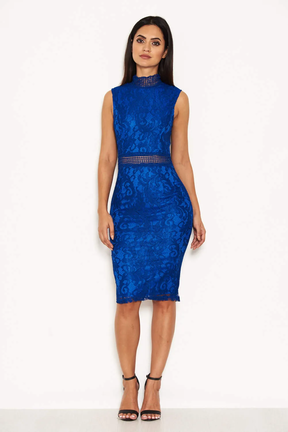 Blue Lace Midi Dress sold by AX Paris product image thumbnail 2