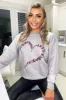 Grey Butterfly Printed Oversized Sweatshirt sold by AX Paris