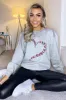 Grey Butterfly Printed Oversized Sweatshirt sold by AX Paris