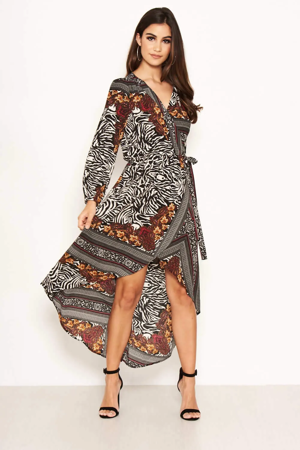 Multi Print Wrap Maxi Dress sold by AX Paris product image thumbnail 4