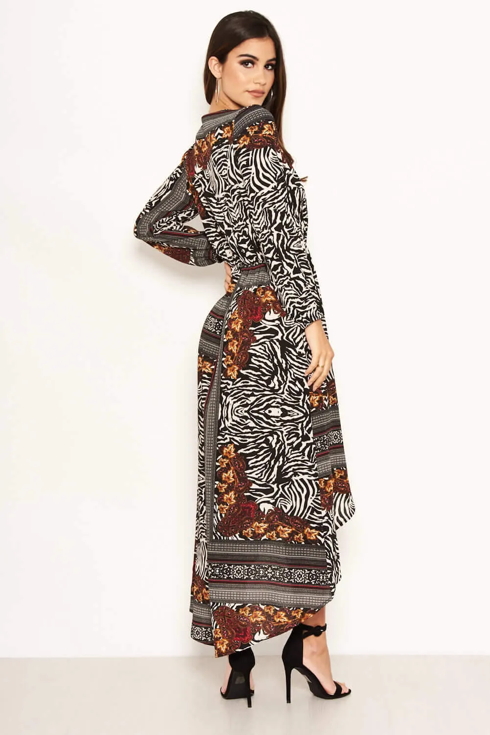 Multi Print Wrap Maxi Dress sold by AX Paris product image thumbnail 3