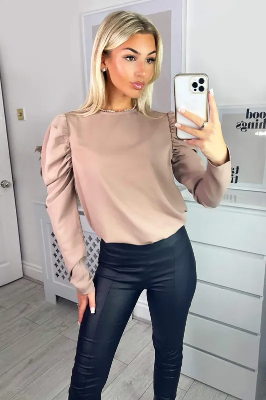 Stone Puff Sleeve Blouse sold by AX Paris