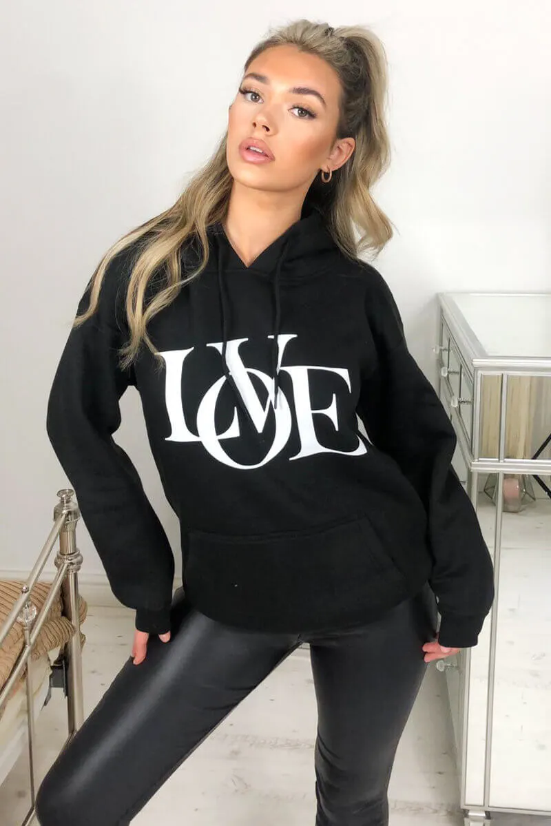 Black Love Hoodie sold by AX Paris product image thumbnail 4