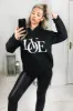 Black Love Hoodie sold by AX Paris