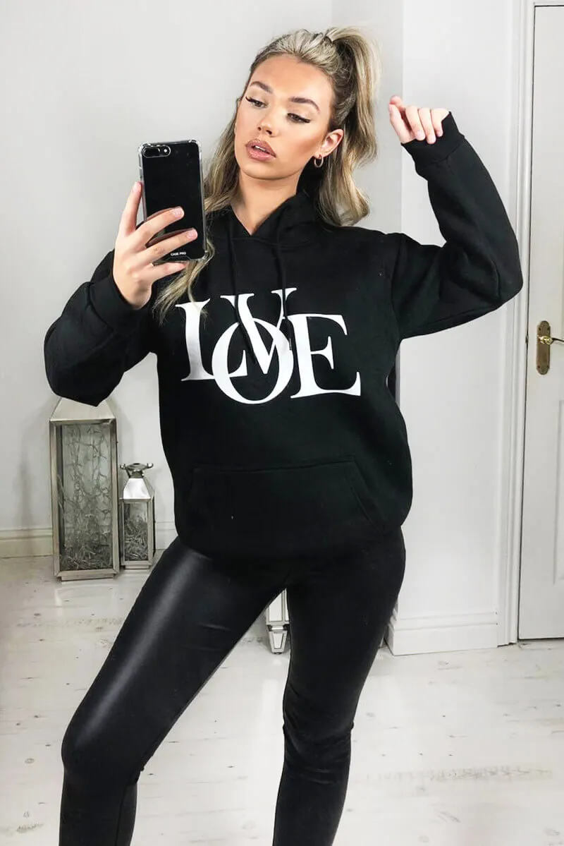 Black Love Hoodie sold by AX Paris product image thumbnail 5