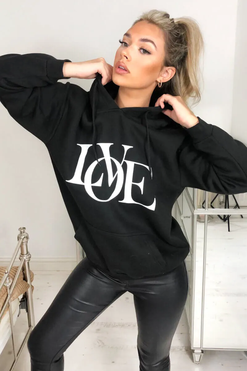 Black Love Hoodie sold by AX Paris product image thumbnail 2