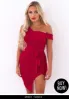 Red One Shoulder Asymmetric Dress sold by AX Paris