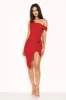 Red One Shoulder Asymmetric Dress sold by AX Paris