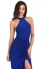Blue Ruched Wrap Dress sold by AX Paris
