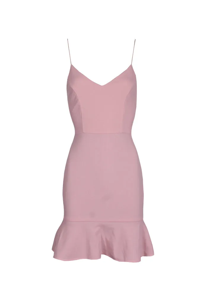 Blush Frill Hem Mini Dress sold by AX Paris product image thumbnail 4