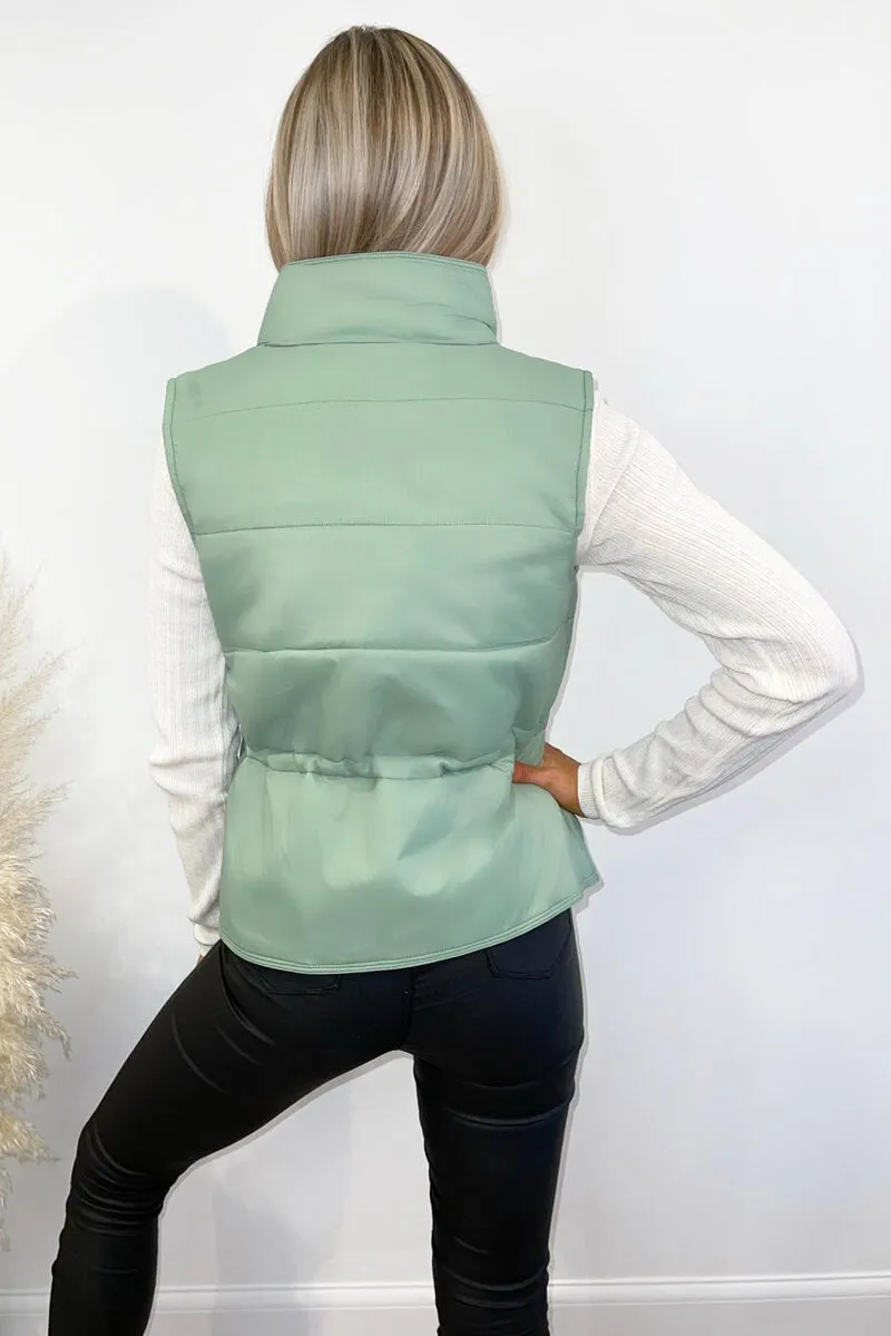 Sage Puffer Gilet sold by AX Paris product image thumbnail 5