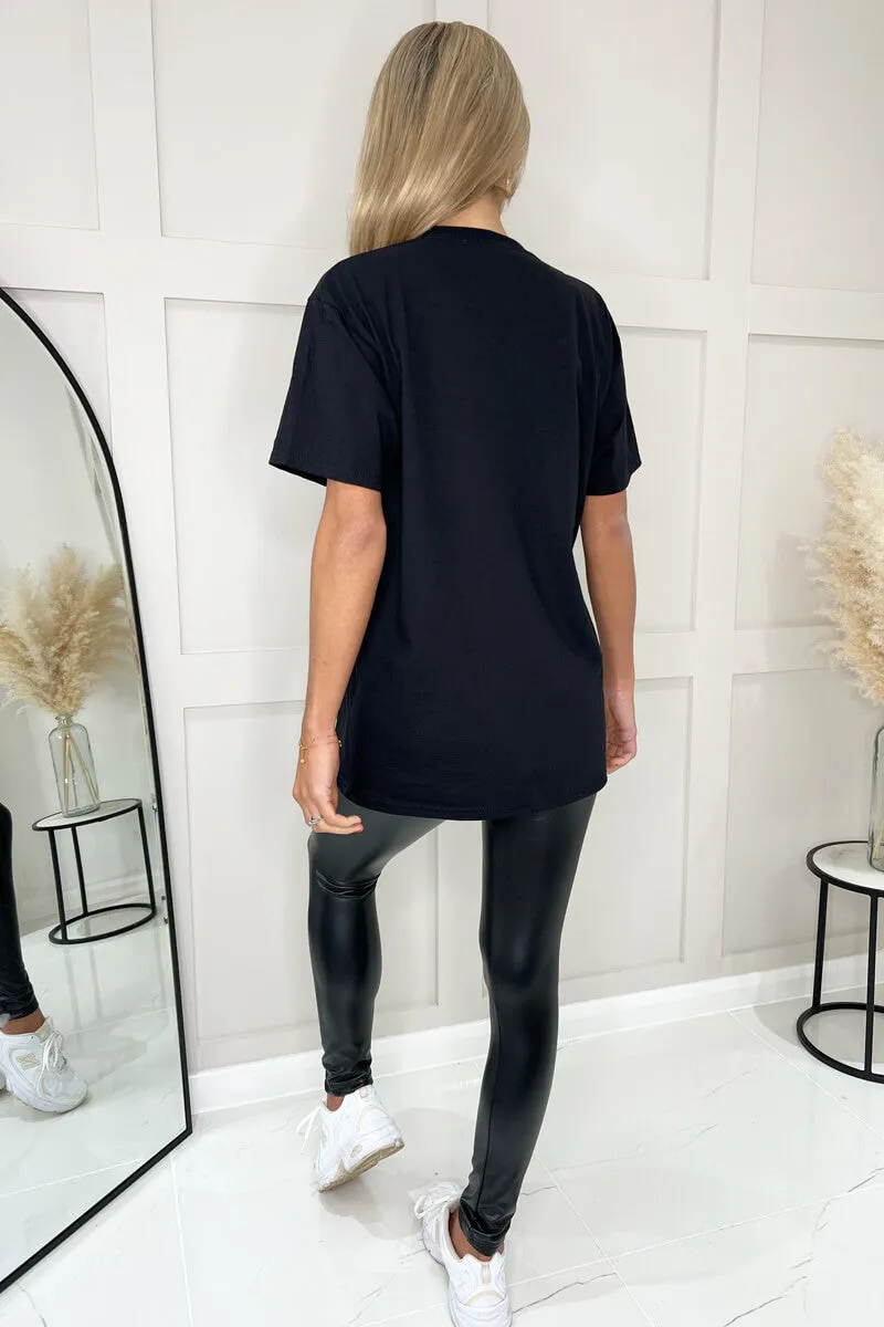 Black Paris Slogan T-Shirt sold by AX Paris product image thumbnail 4