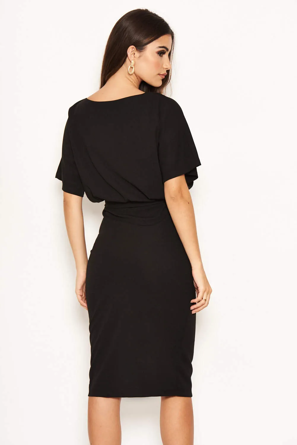Black Tie Waist Midi Dress sold by AX Paris product image thumbnail 3