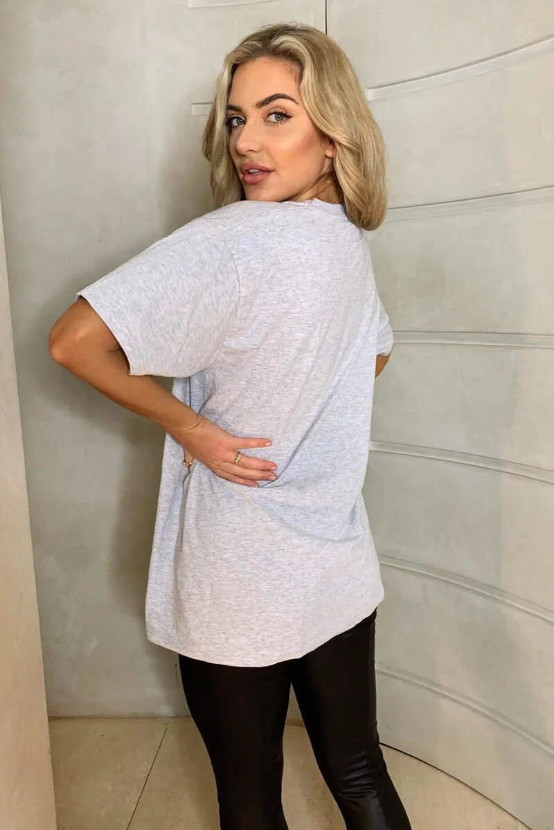 Grey Paris Printed Oversized Tee sold by AX Paris product image thumbnail 5