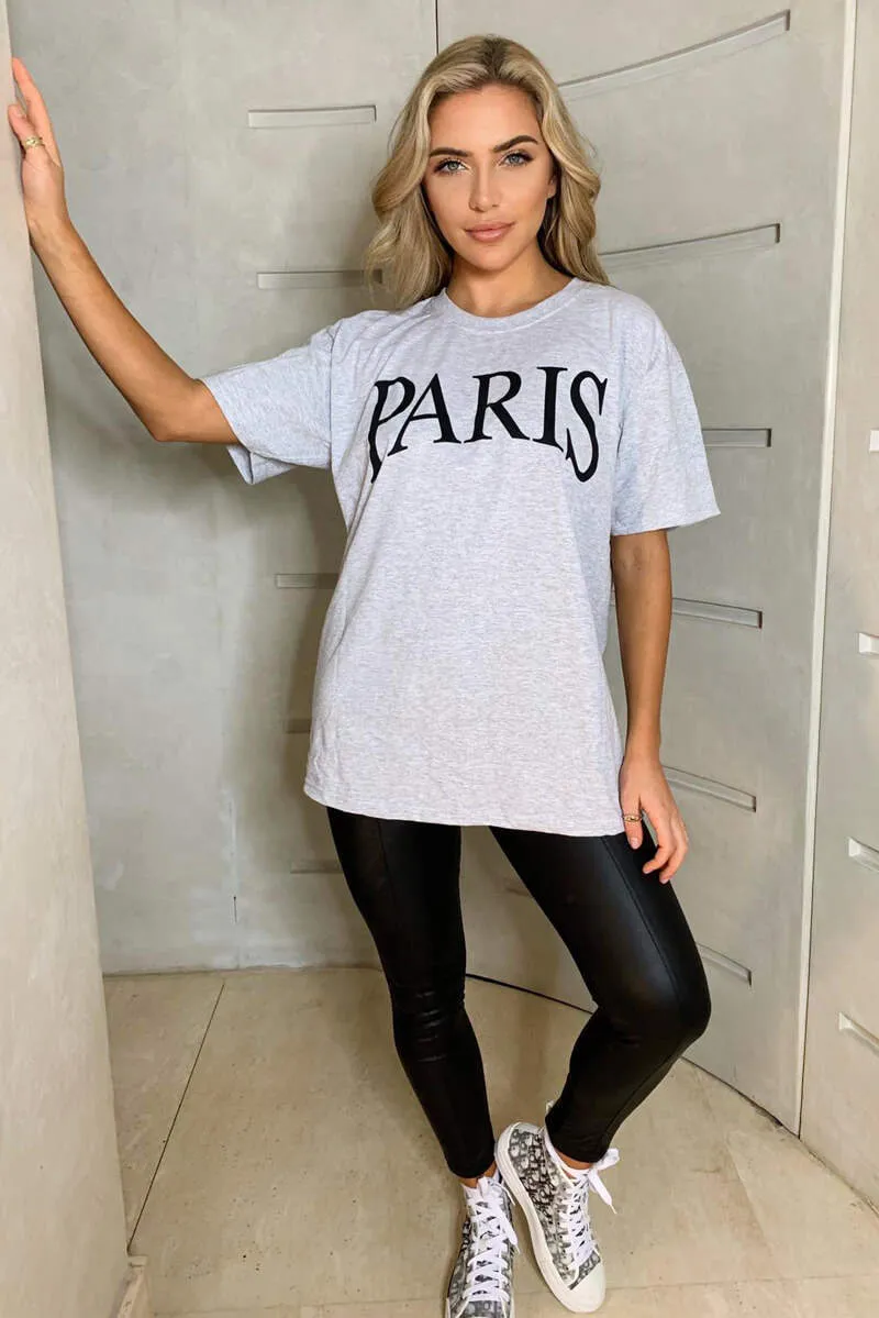 Grey Paris Printed Oversized Tee sold by AX Paris product image thumbnail 2