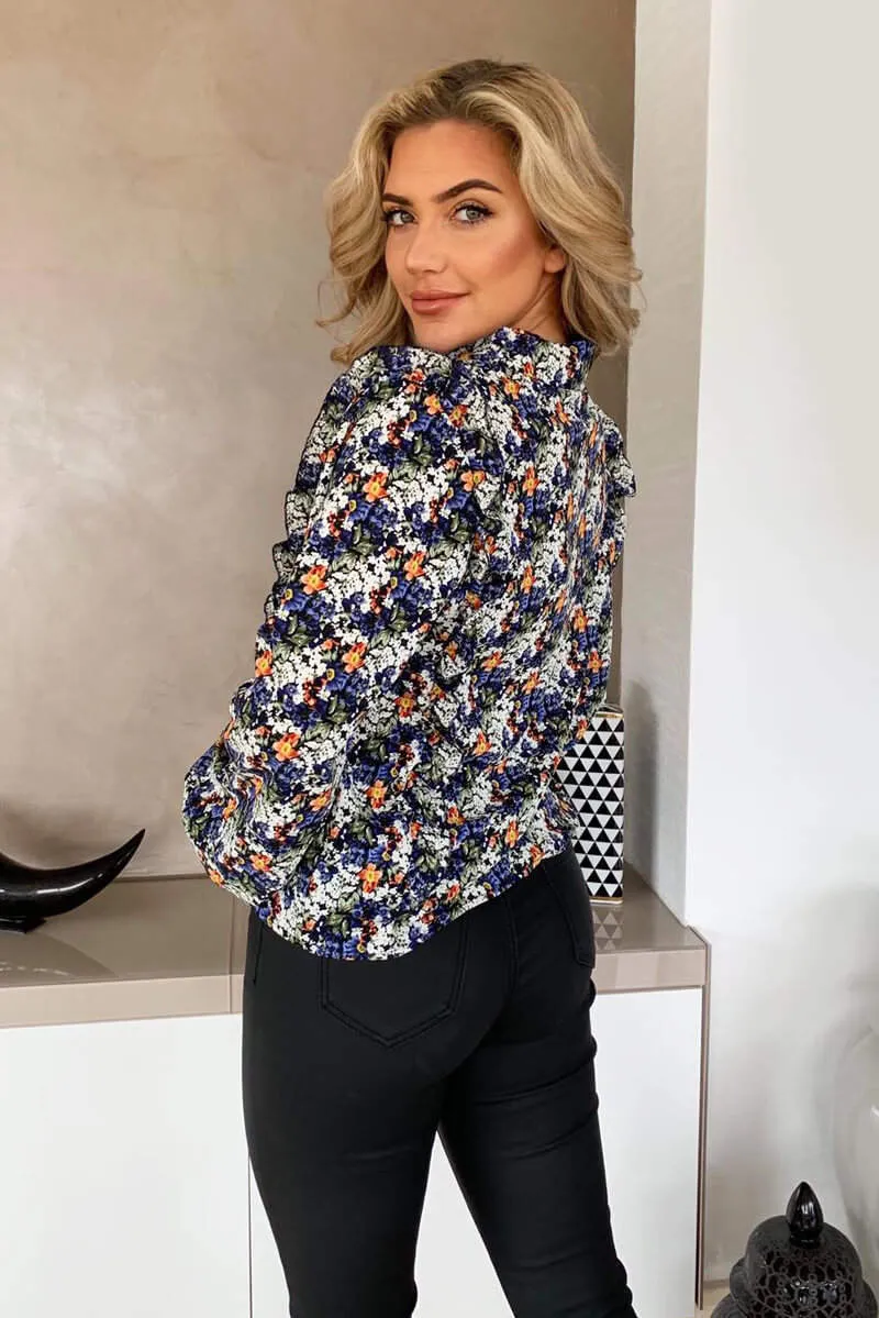 Multi Floral Frill Detail Shirt sold by AX Paris product image thumbnail 5