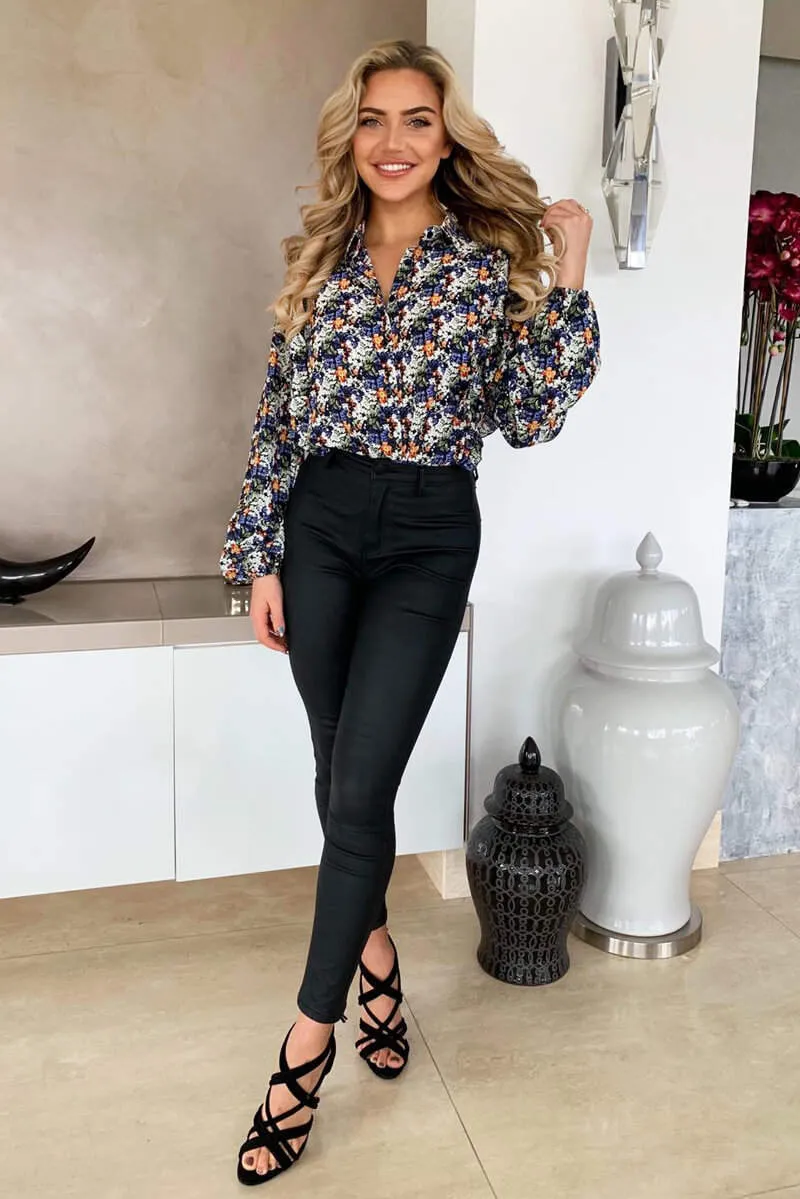 Multi Floral Frill Detail Shirt sold by AX Paris product image thumbnail 2