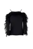Black Frill Detail Off The Shoulder Top sold by AX Paris
