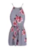 Grey Contrast Floral High Neck Playsuit sold by AX Paris