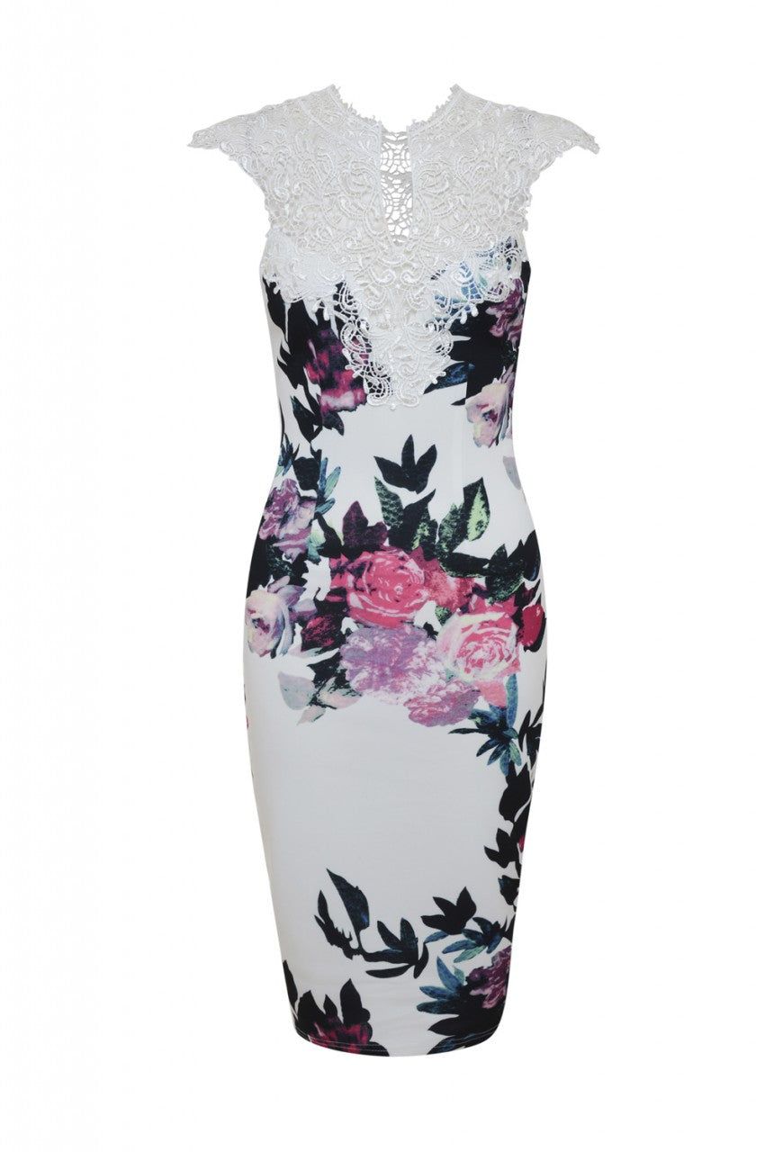 Crochet Top Floral Midi Dress sold by AX Paris product image thumbnail 5