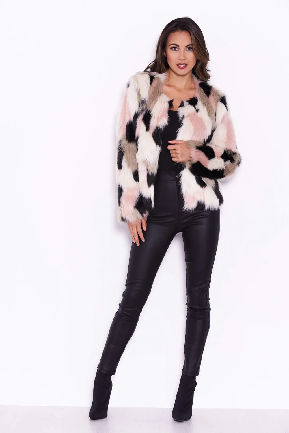 Multi Colour Faux Fur Coat sold by AX Paris product image thumbnail 2