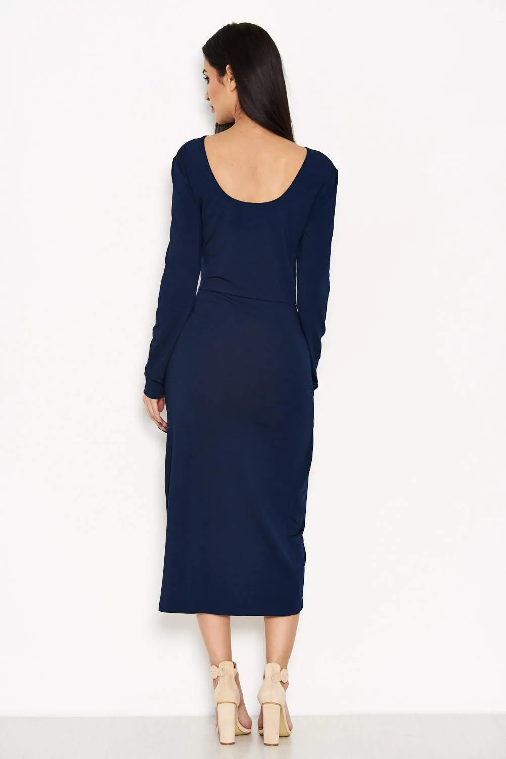 Navy Knot Front Bodycon Dress sold by AX Paris product image thumbnail 3