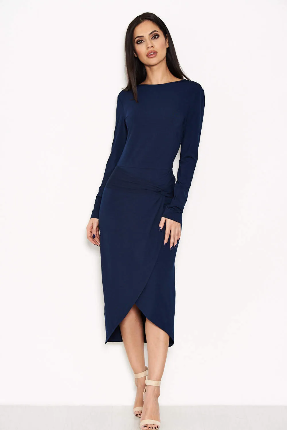 Navy Knot Front Bodycon Dress sold by AX Paris product image thumbnail 2