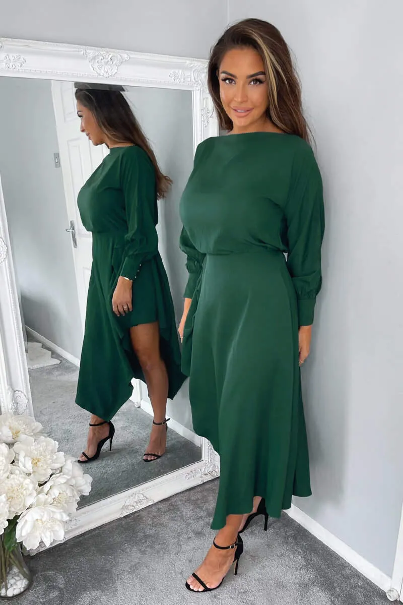 Teal High Low Skirt Midi Dress sold by AX Paris product image thumbnail 3