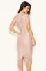 Mushroom Lace Trim Bodycon Midi Dress sold by AX Paris