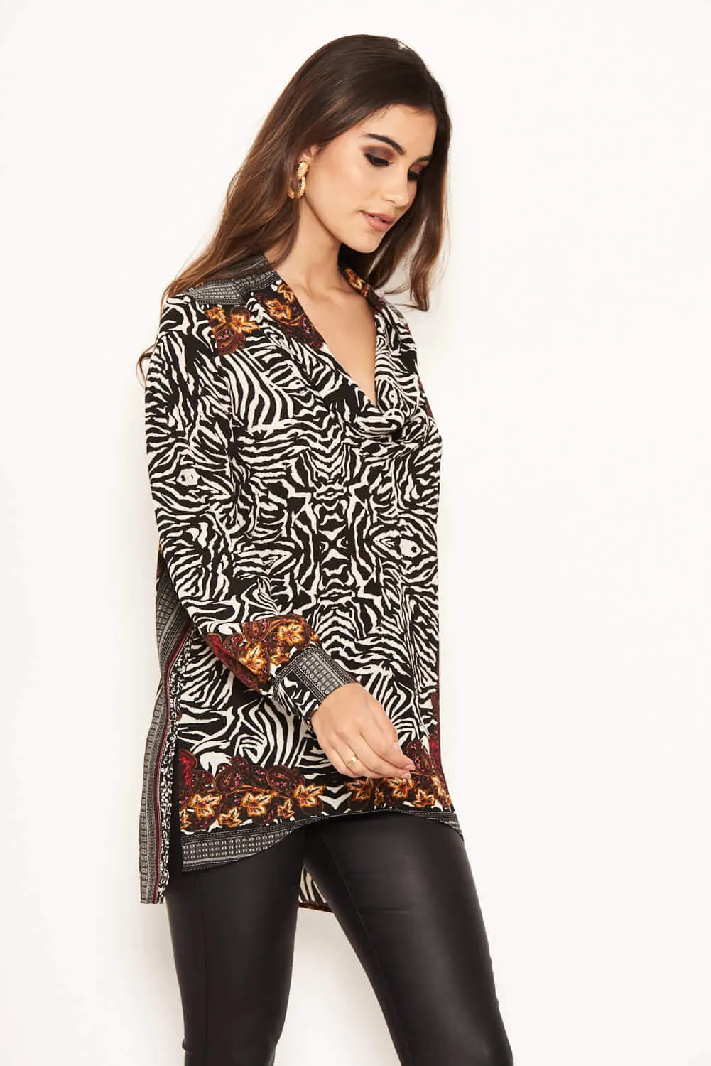 Multi Print Cowl Neck Top sold by AX Paris product image thumbnail 5