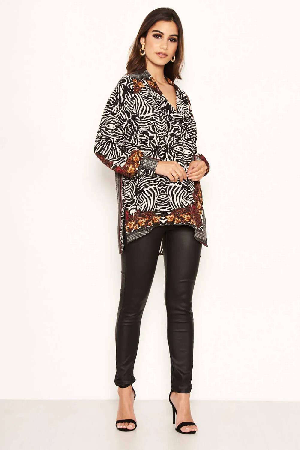 Multi Print Cowl Neck Top sold by AX Paris product image thumbnail 2