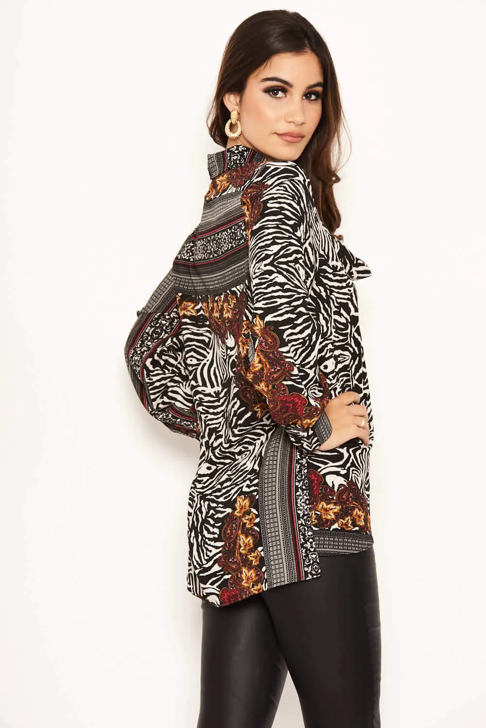 Multi Print Cowl Neck Top sold by AX Paris product image thumbnail 3