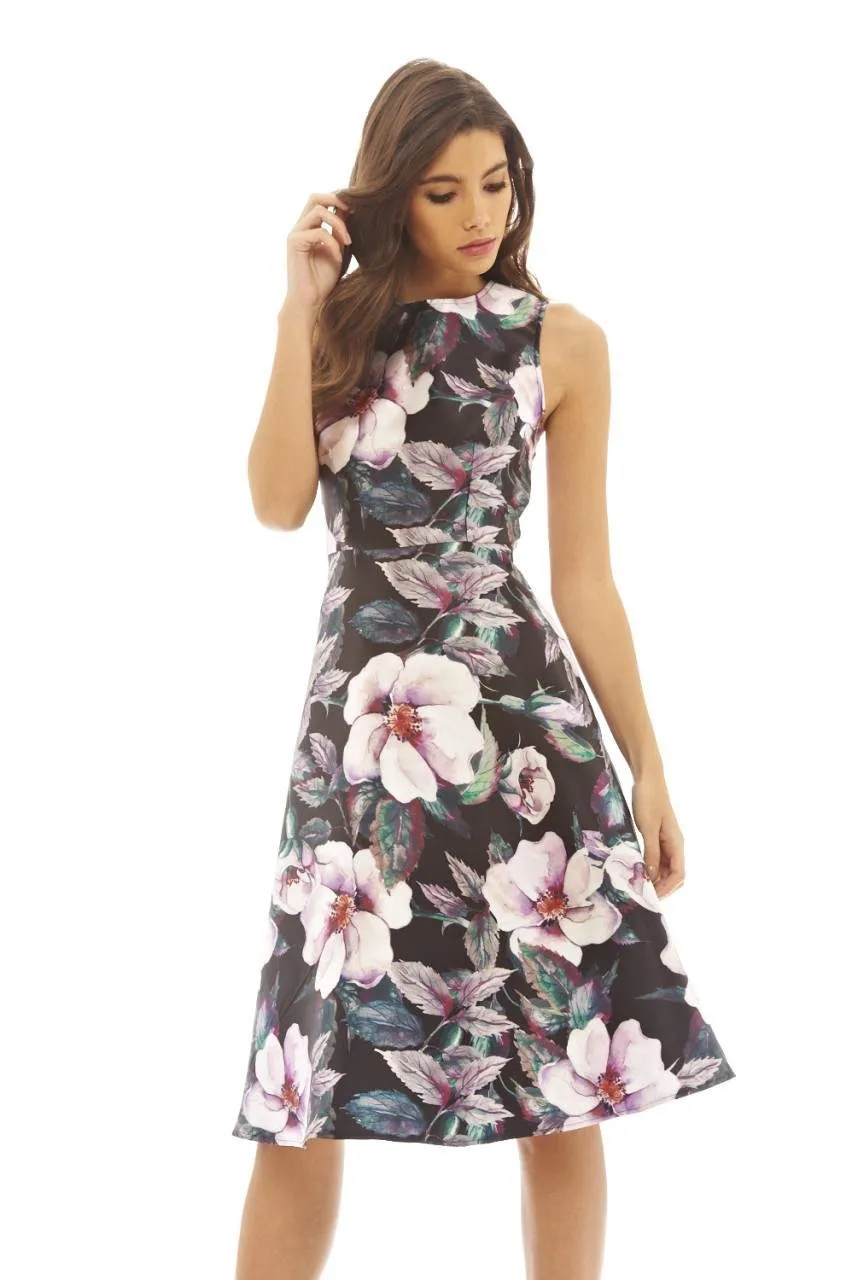 Floral Printed Midi Skater Dress sold by AX Paris product image thumbnail 3
