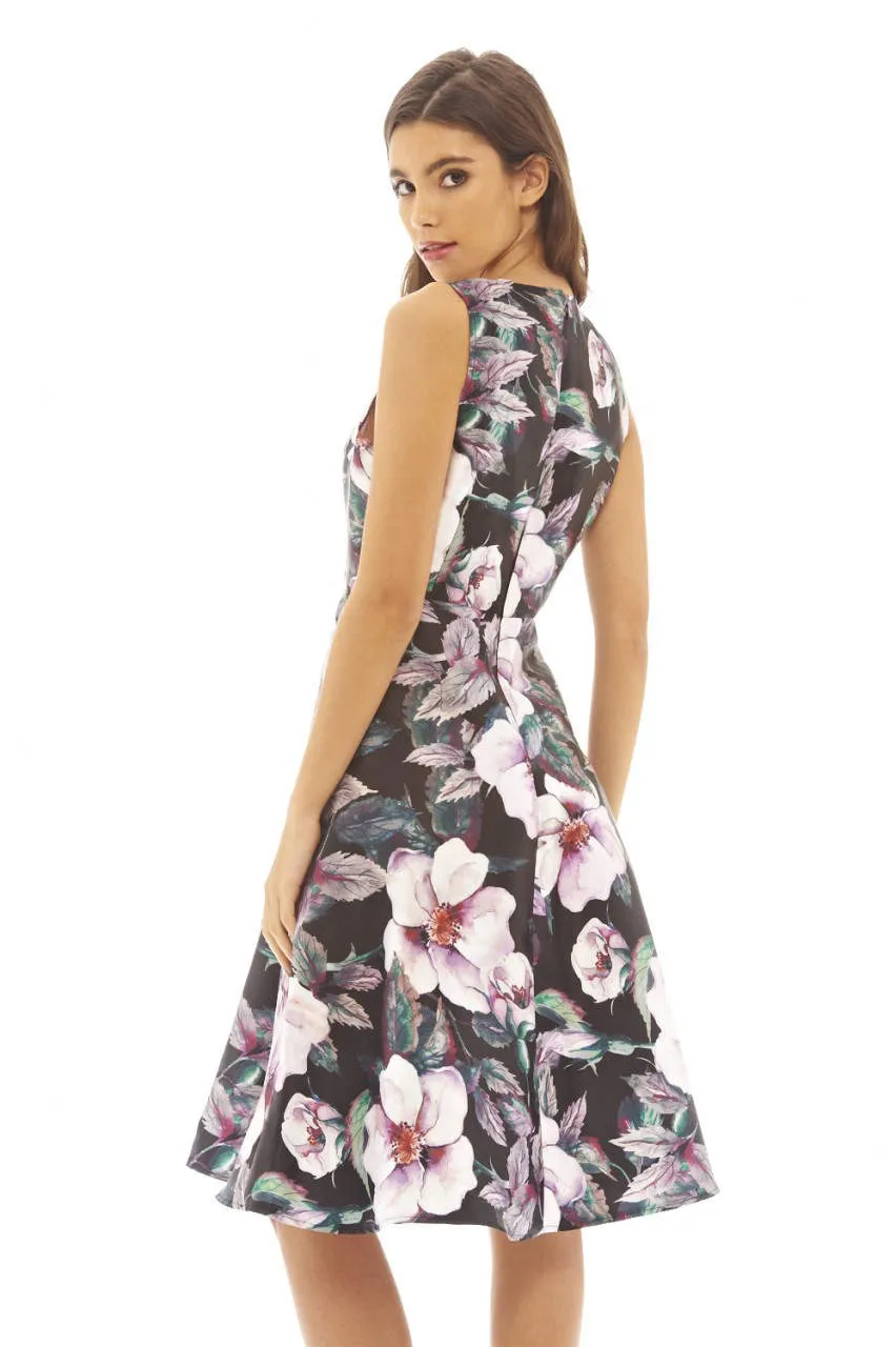 Floral Printed Midi Skater Dress sold by AX Paris product image thumbnail 4