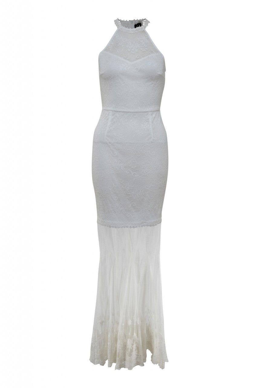 Cream Halterneck Maxi Dress sold by AX Paris product image thumbnail 5